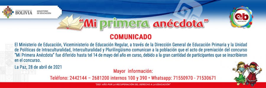 Comunicado Mi primer anecdota