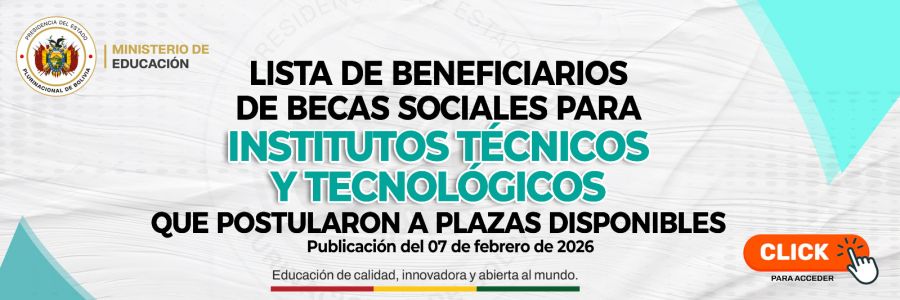 LISTA DE BENEFICIARIOS DE BECAS SOCIALES PARA INSTITUTOS TÉCNICOS Y TECNOLÓGICO