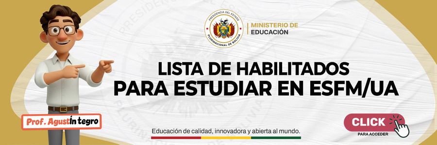 LISTAS ESFM LISTA DE HABILITADOS PARA ESTUDIAR EN ESFM/UA